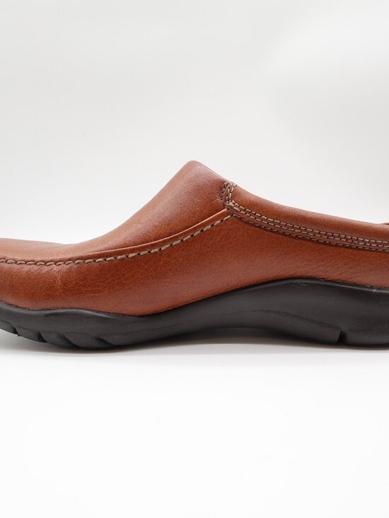 Hush Puppies Zoom Clogs Mens 10 Tan Leather Slip On Comfort Shoes main image 5